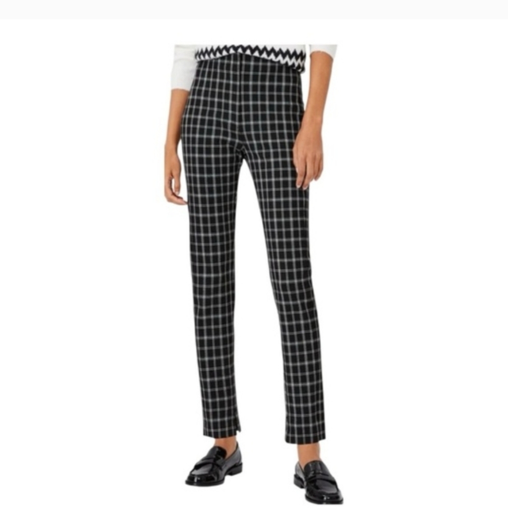 New Ann Taylor Black And White Plaid Audrey Pants